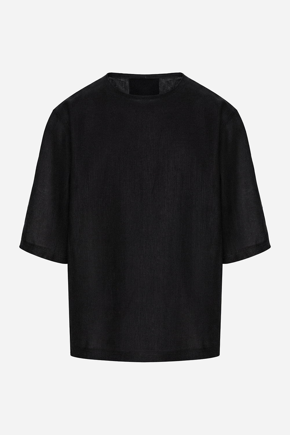 Thom black linen T-shirt