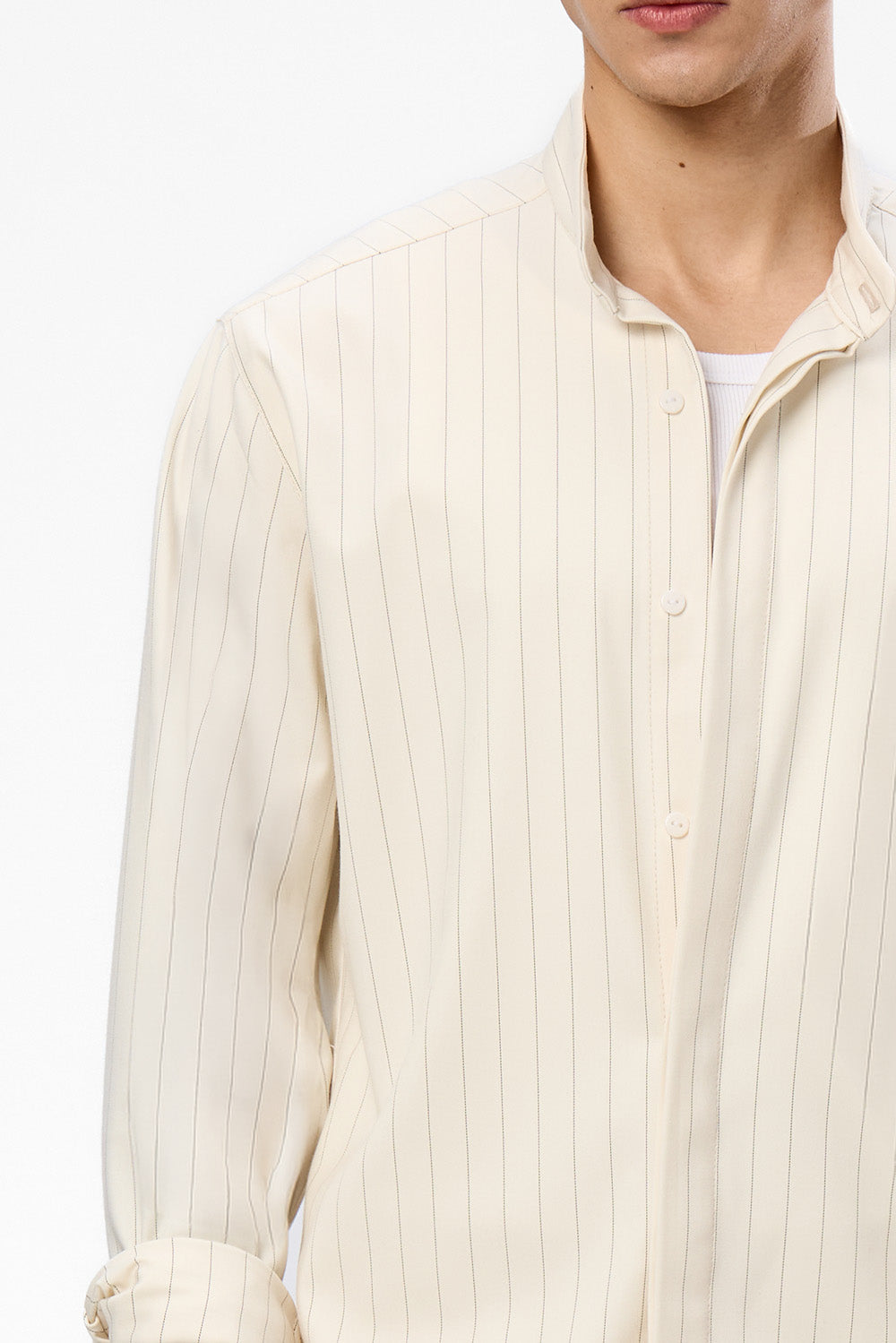 Thom striped vanilla cloth Shirt