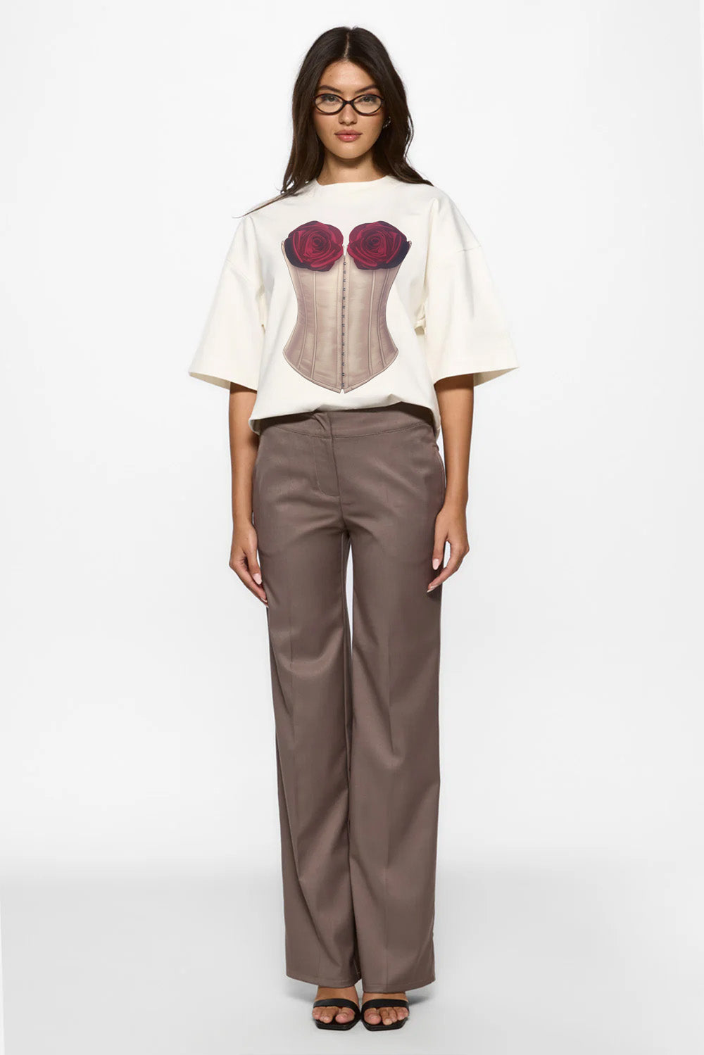 Charmante drukowana koszulka w kolorze Off-White W