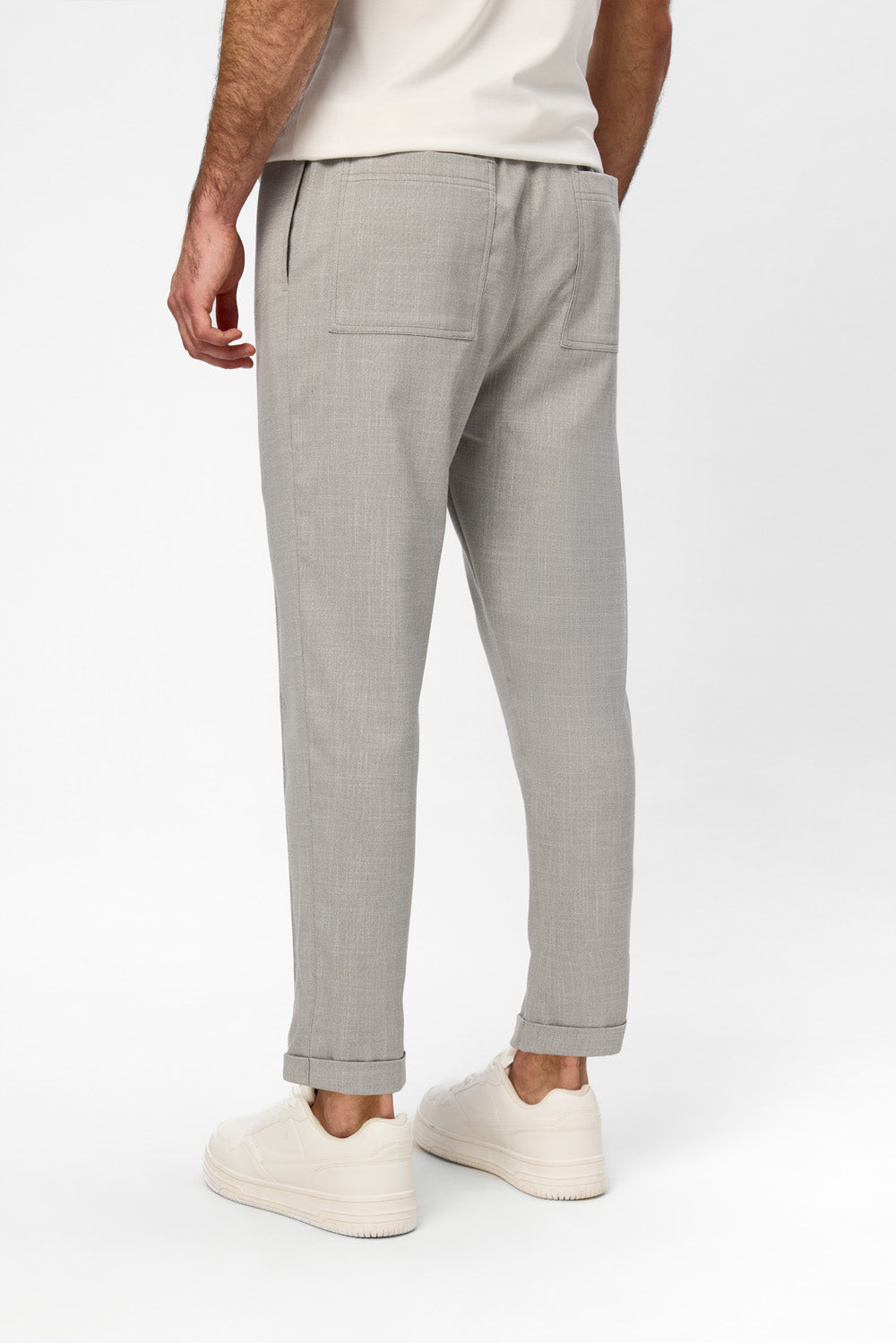 Thom Beige Melange Cloth Pants