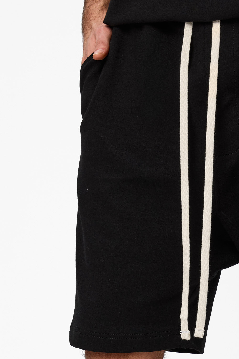 247 Black Cotton Shorts