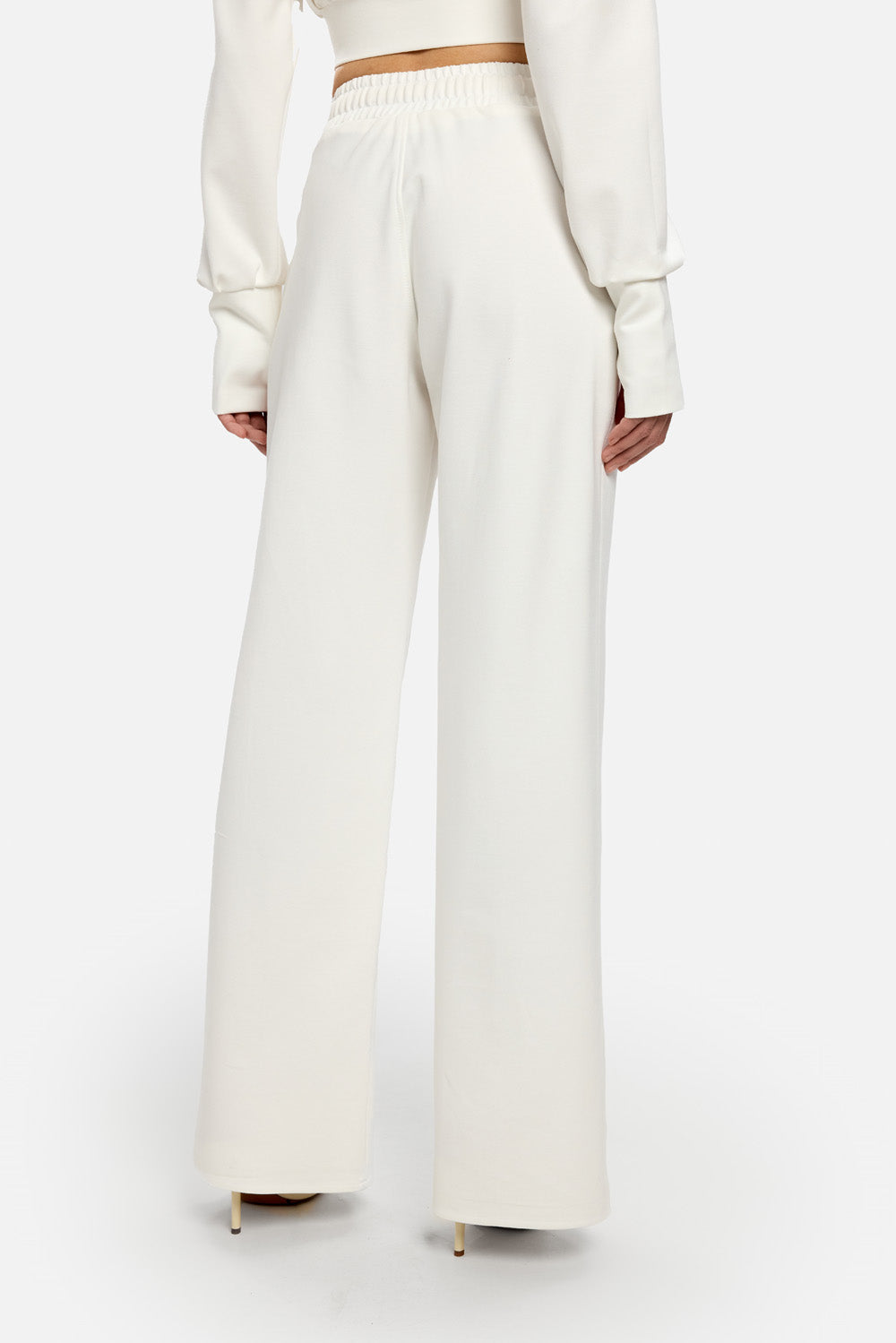 Pantaloni evazați Karol | Femei | Alb | Stil Modern & Elegant | Confort & Funcționalitate | Atelier Hamza