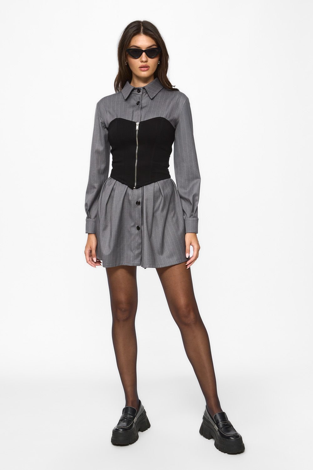 Mini Rochie Maris | Femei | Gri | Stil Modern & Elegant | Confort & Funcționalitate | Atelier Hamza