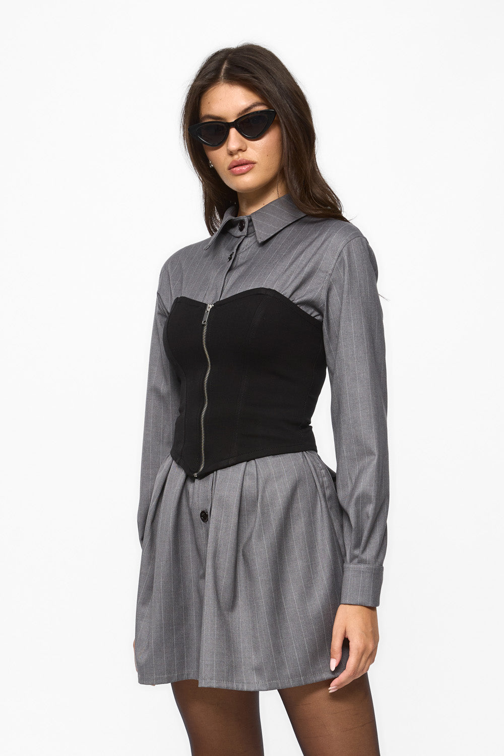 Mini Dress Maris | Women | Grey | Modern & Elegant Style | Comfort & Functionality | Atelier Hamza