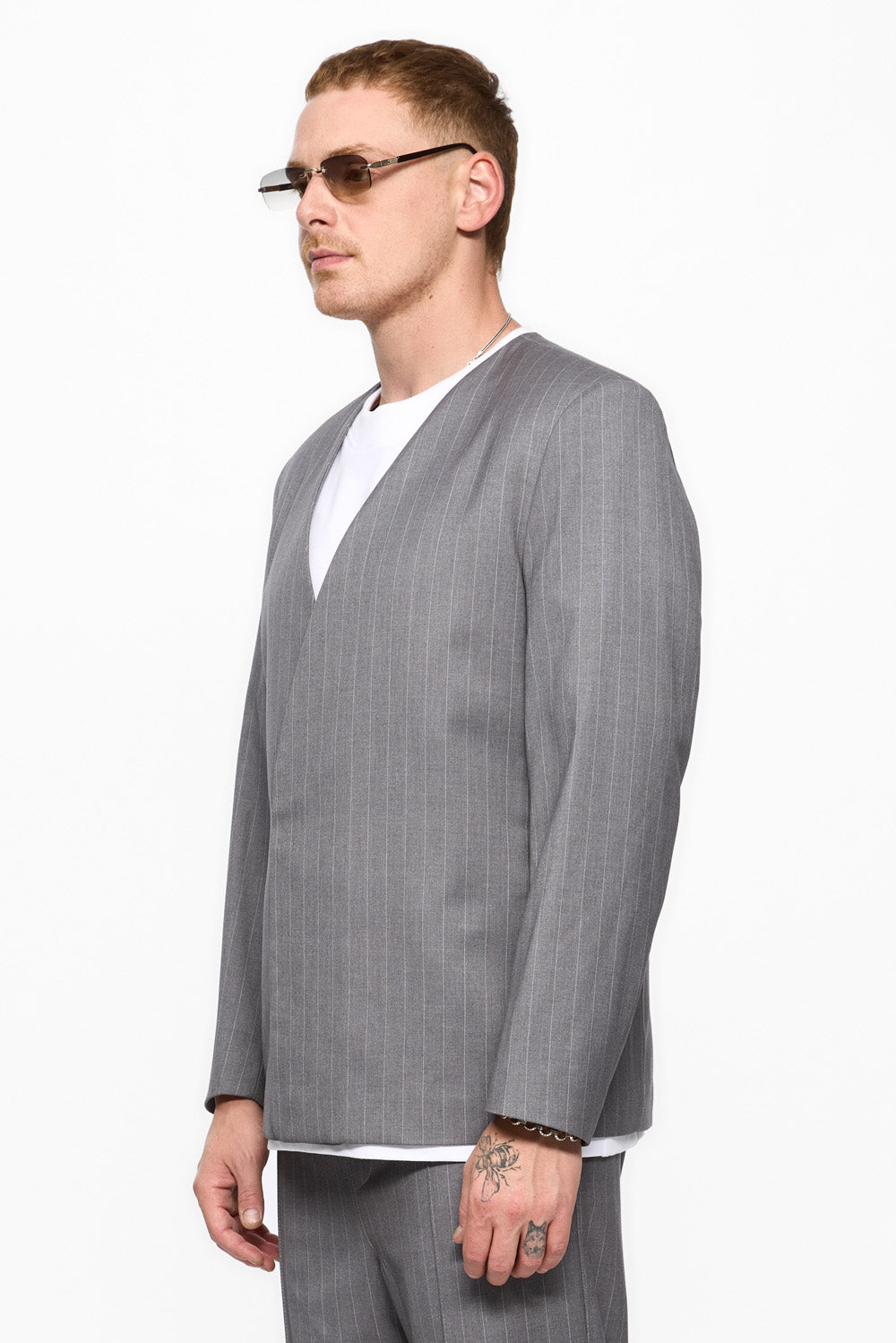 247 Grey with stripes Cardigan