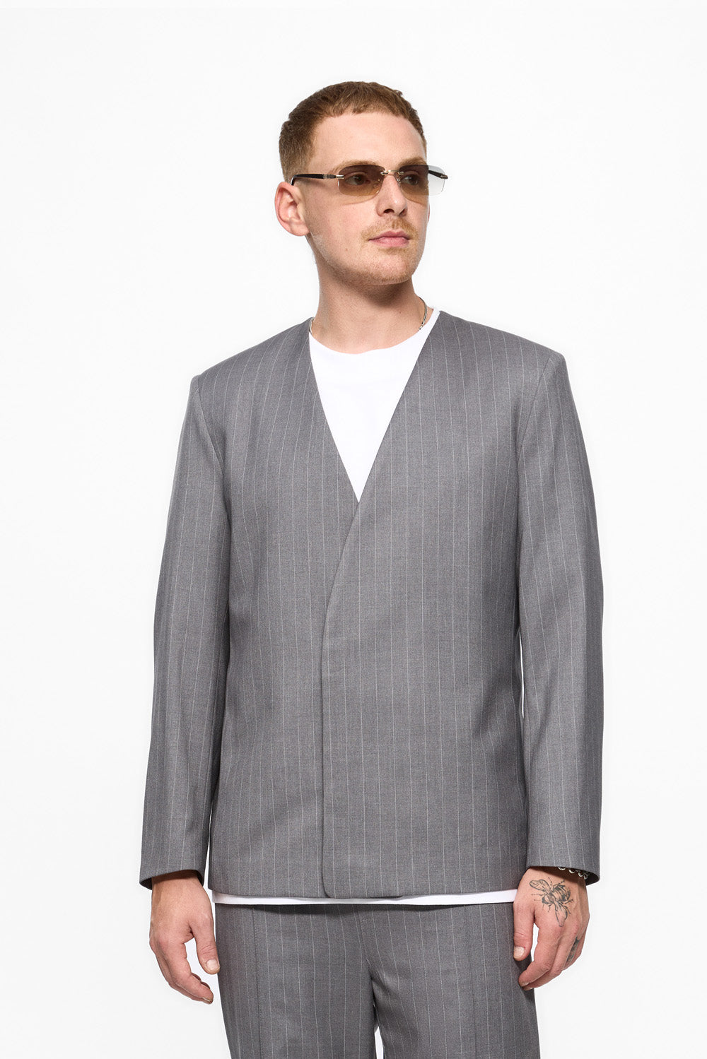 247 Grey with stripes Cardigan