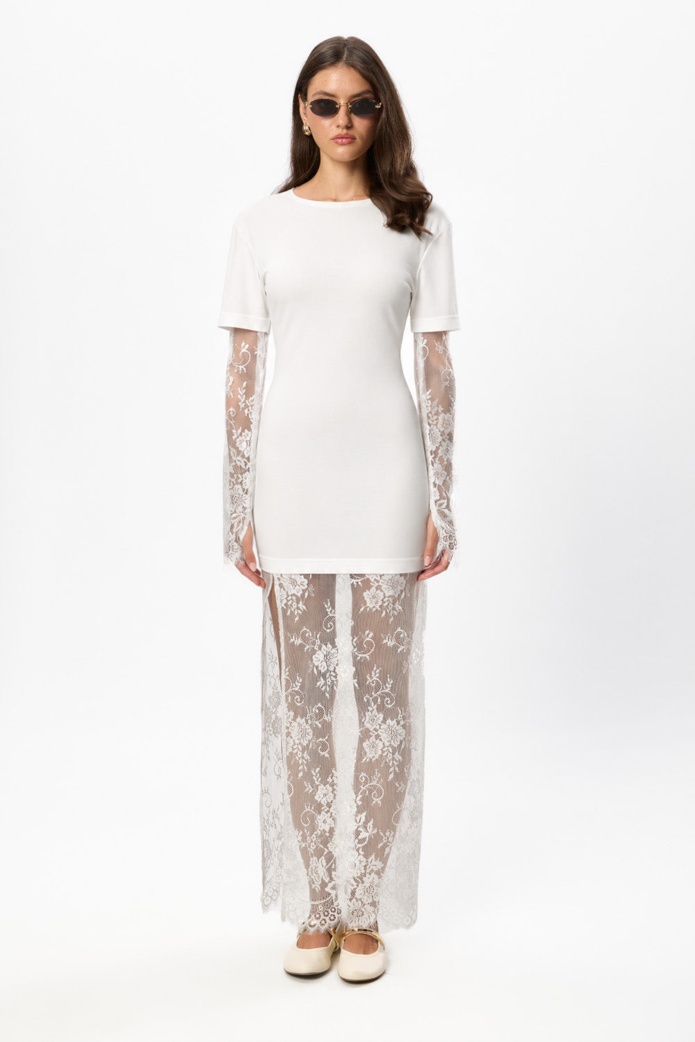 Venice Slim Fit Dress Off-White