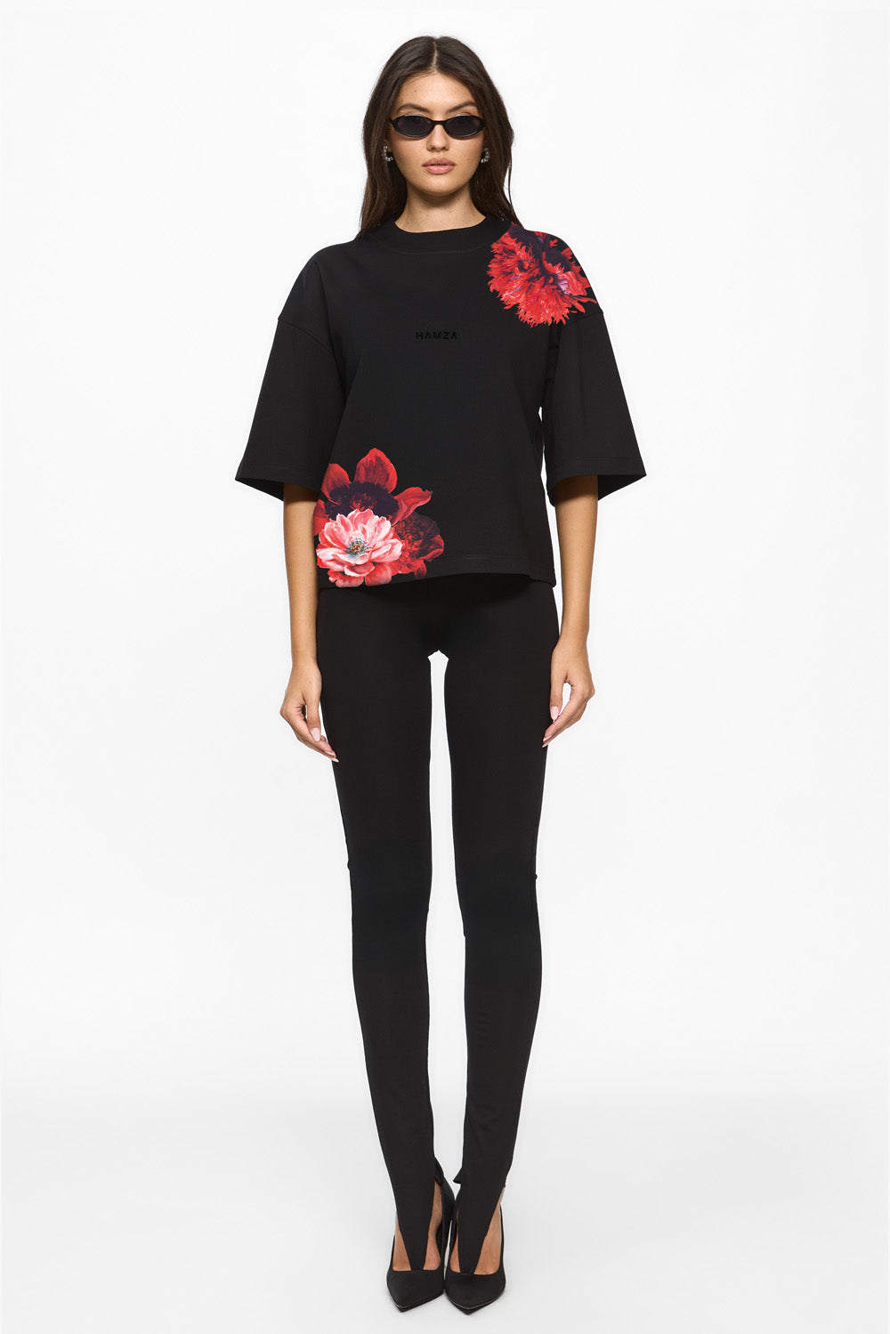 Blossom Black Printed T-shirt