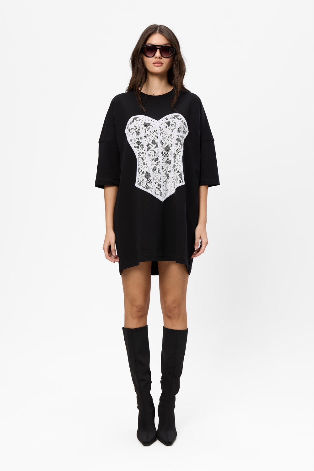Sukienka T-shirt Bandana z nadrukiem gorsetu
