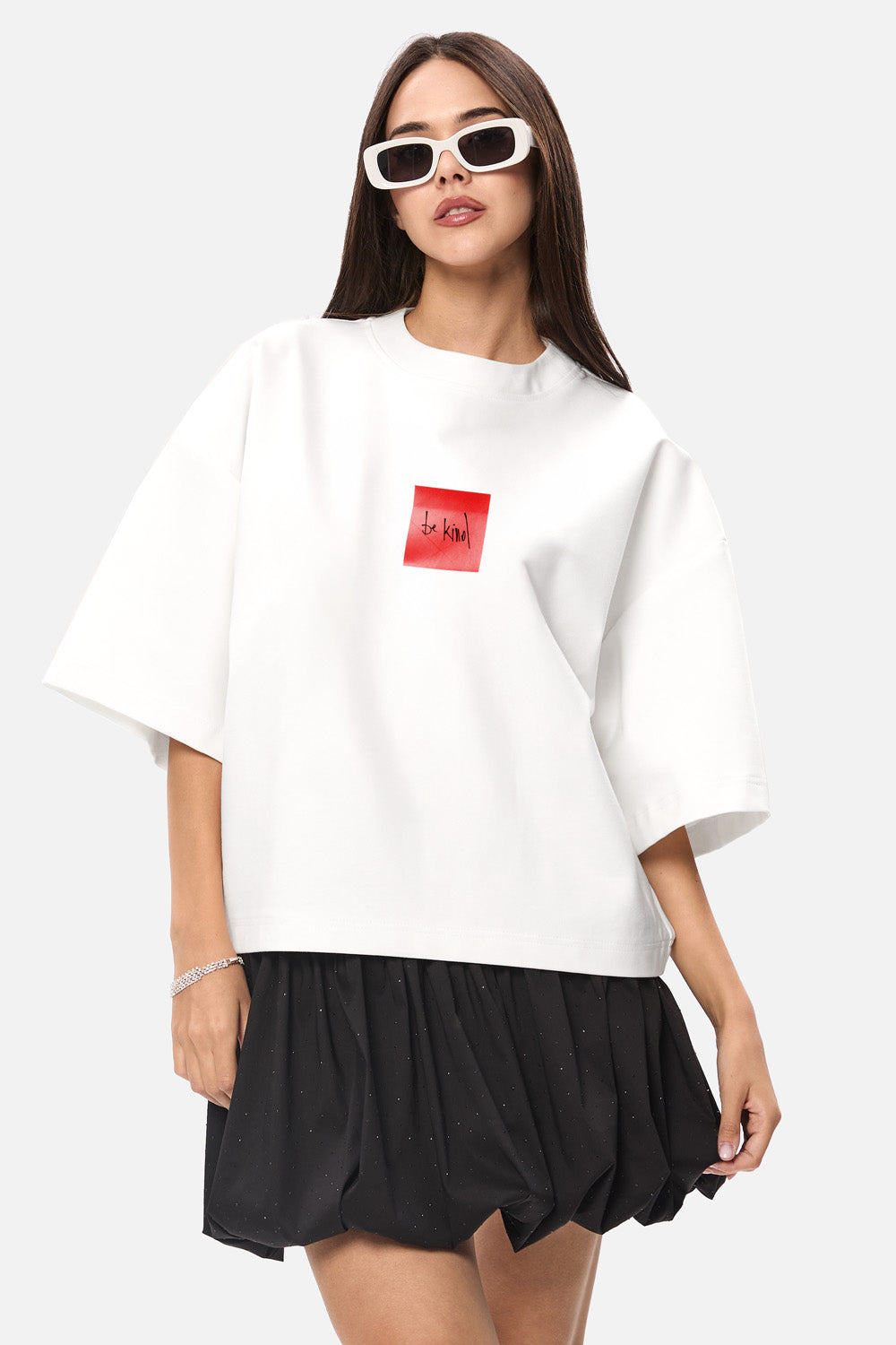 Tricou Off-White cu imprimeu Heart Post | Femei | Alb | Stil Modern & Elegant | Confort & Funcționalitate | Atelier Hamza