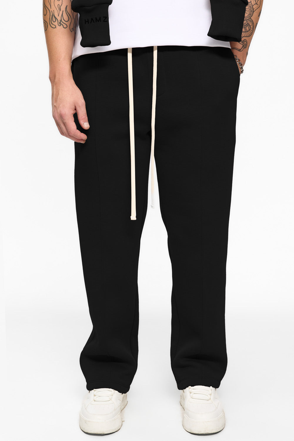 Pantaloni flausati 247 | Barbati | Negru | Stil Modern & Elegant | Confort & Funcționalitate | Atelier Hamza