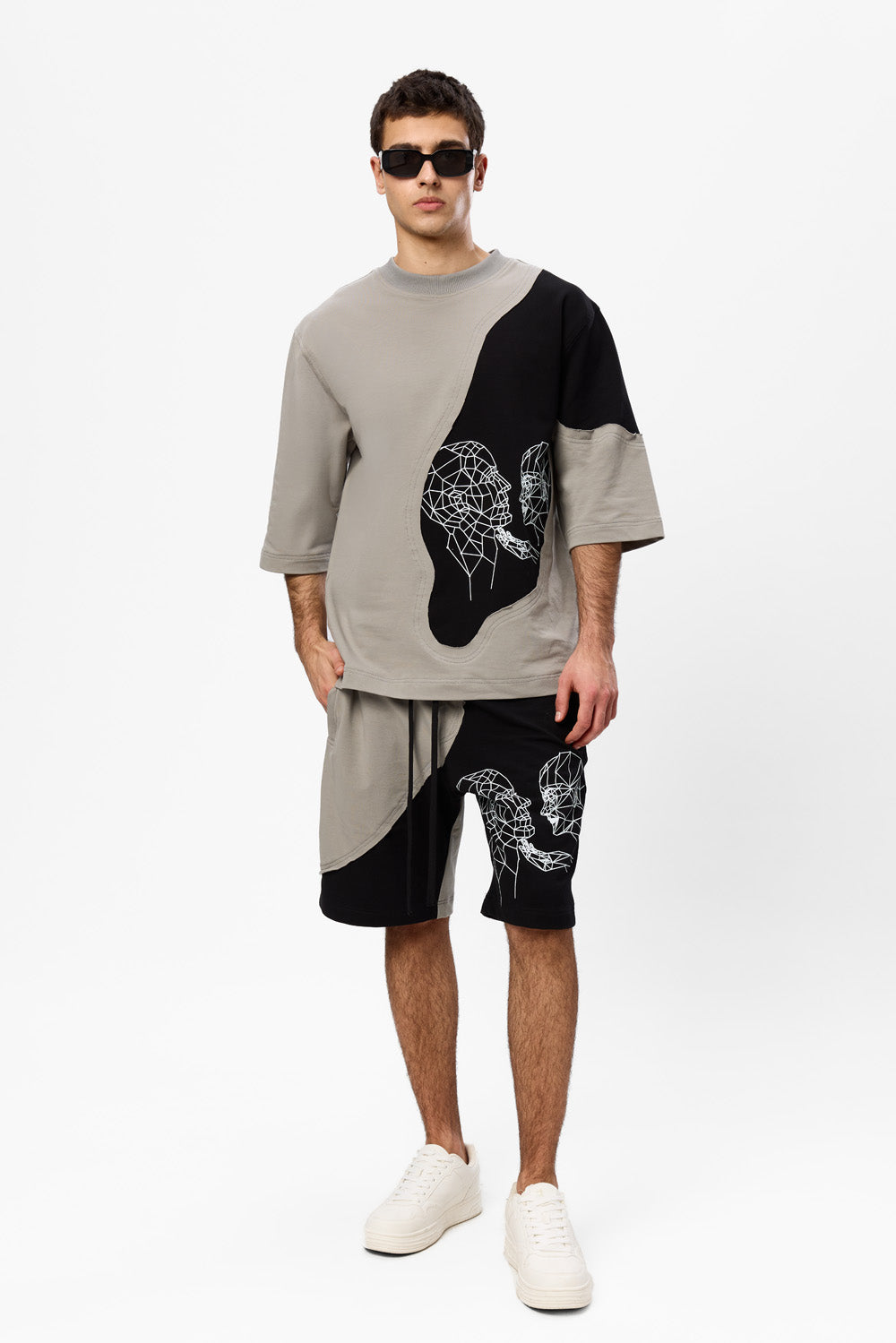 Tricou gri din bumbac cu imprimeu Zenith