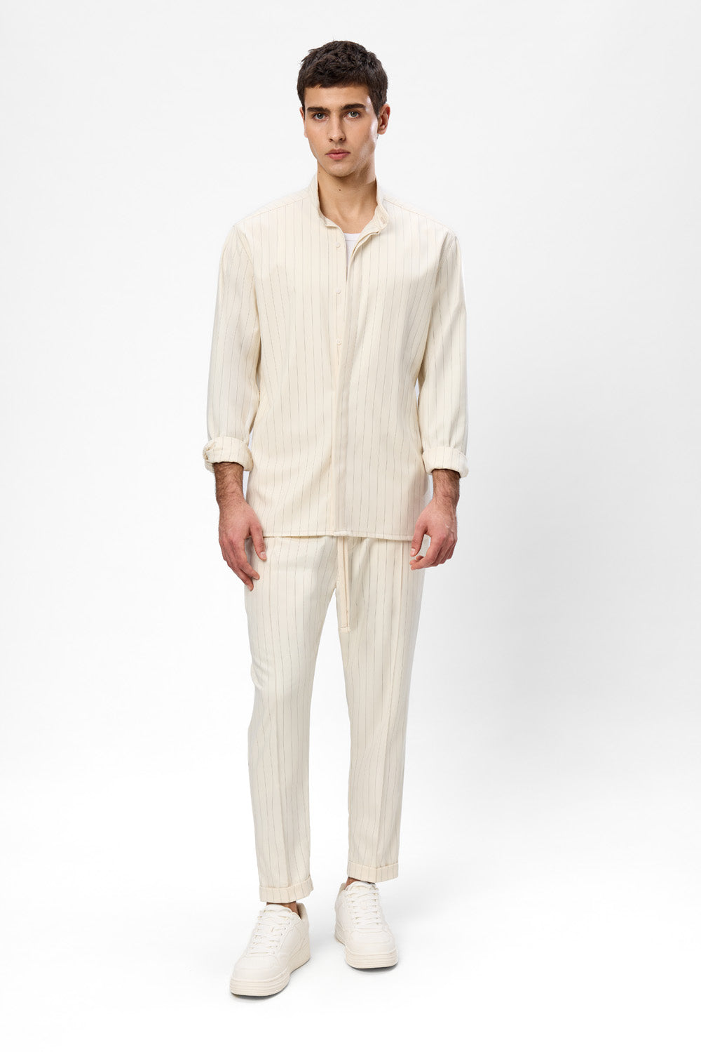 Thom striped vanilla cloth Shirt