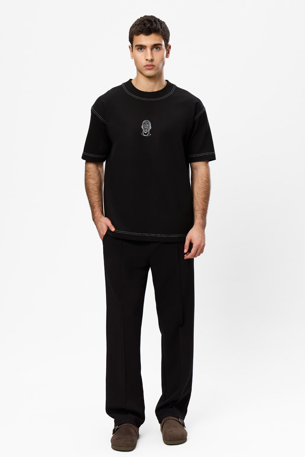 Find Your Balance printed Black T-shirt