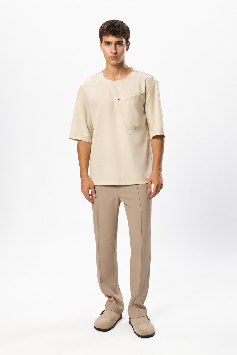 Noa Off White Wool Blend T-Shirt