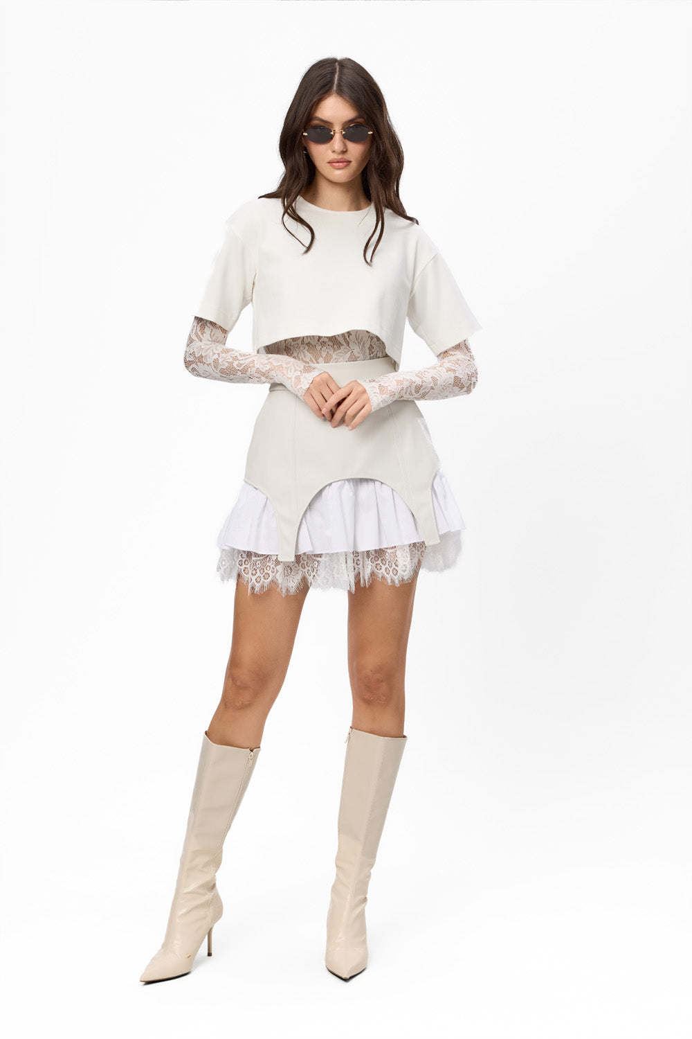 Spódnica Black Swan z paskami do pończoch