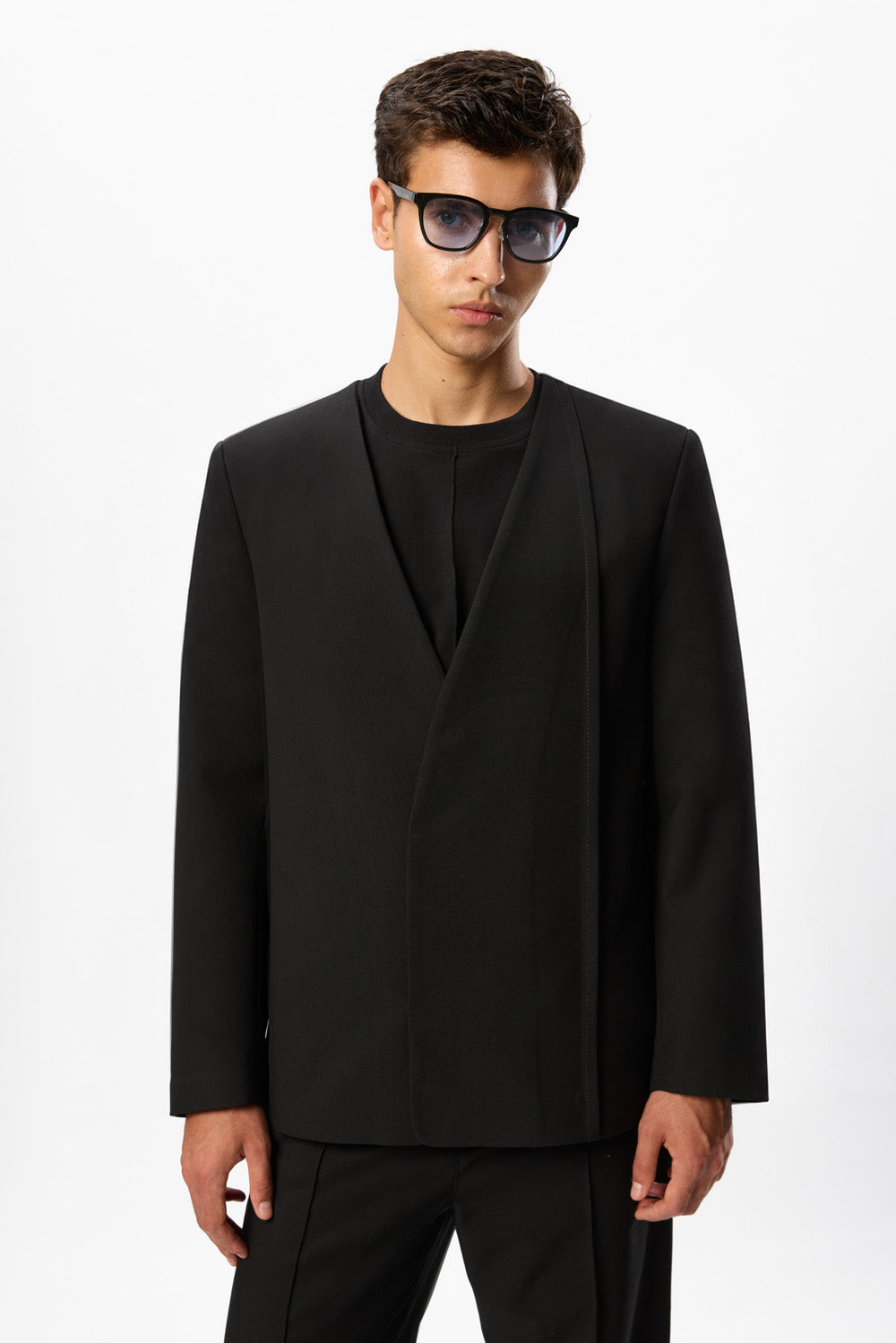 247 Black Wool Blend Blazer
