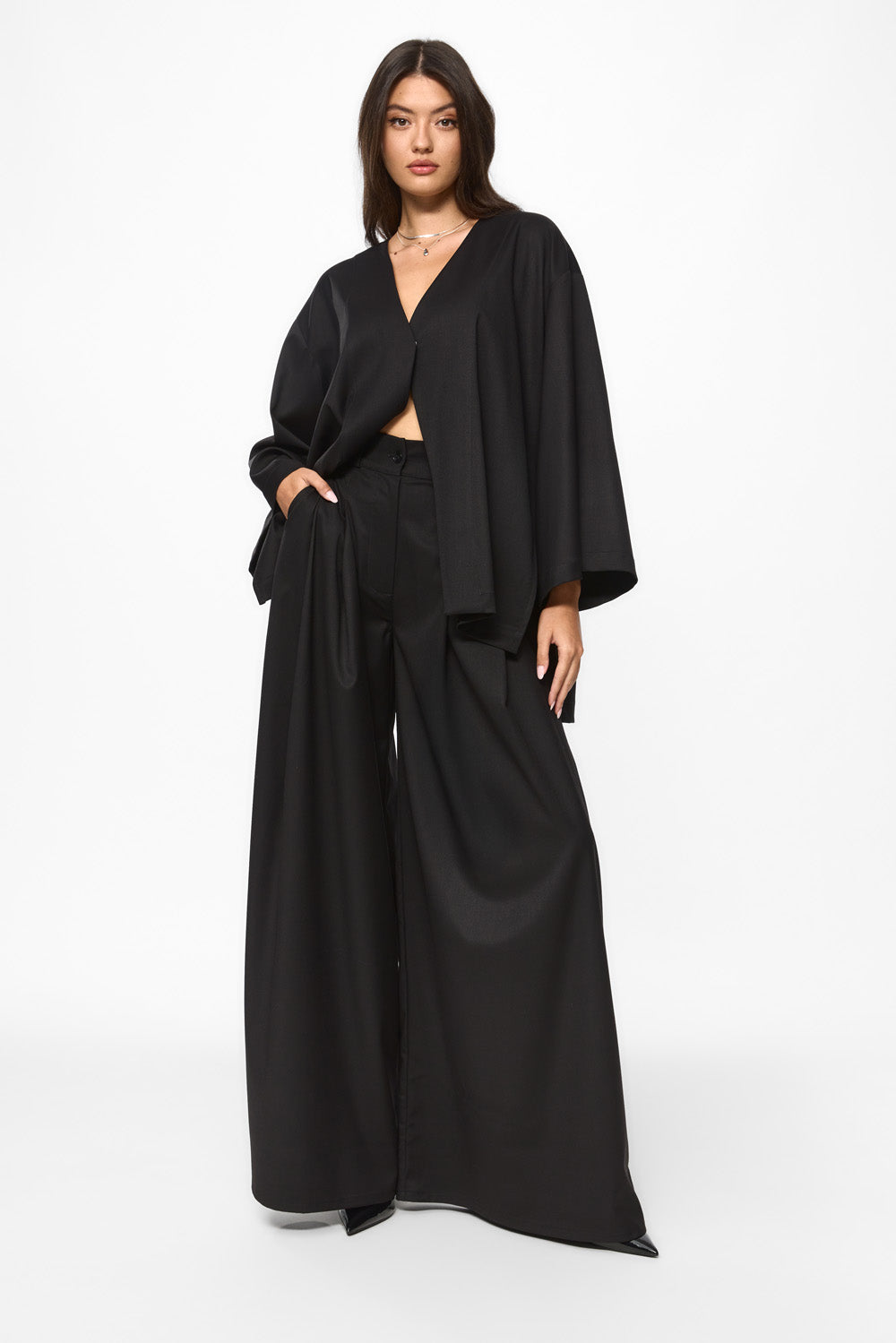 Kimi Black Cloth Cardigan
