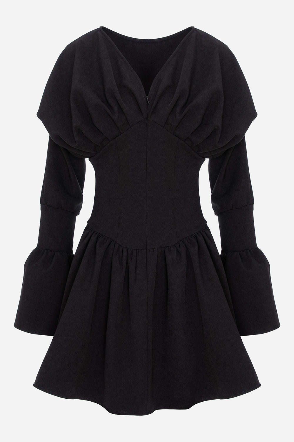 Czarna bluza z kapturem Karol z gorsetem