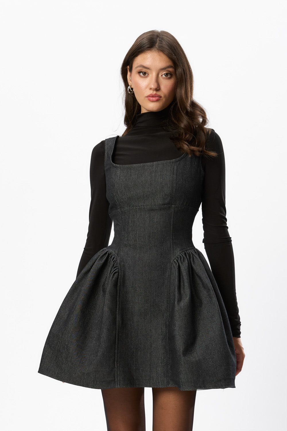 Alicia Dark Blue Denim Mini Dress