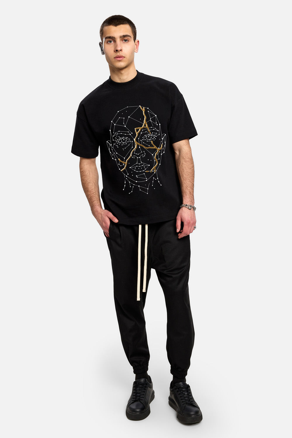 Tricou alb cu imprimeu Riyad