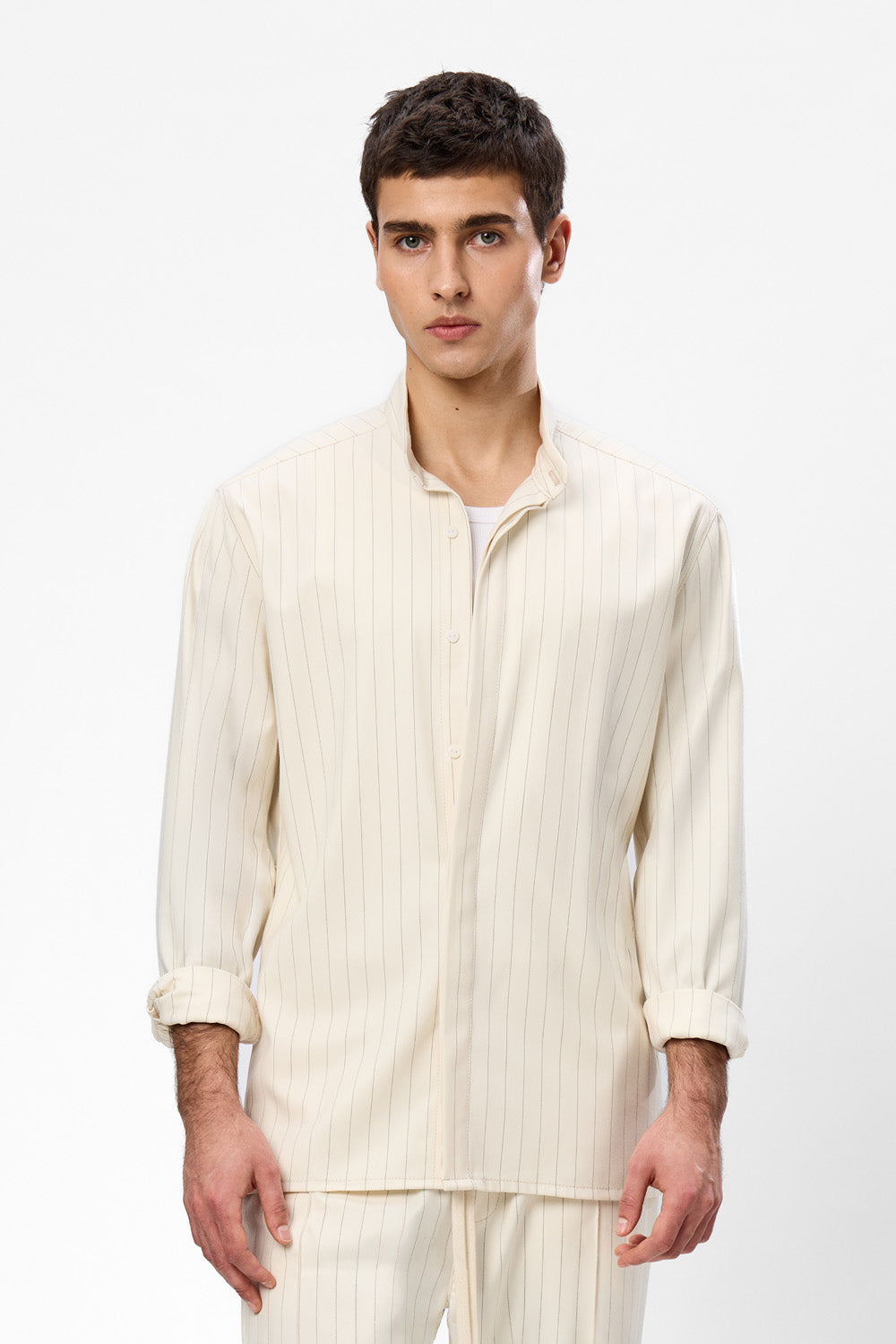 Thom striped vanilla cloth Shirt