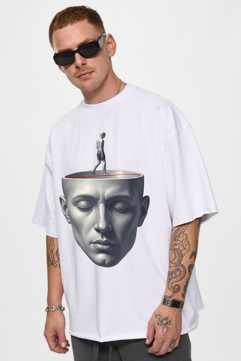 Biały Oversize T-shirt