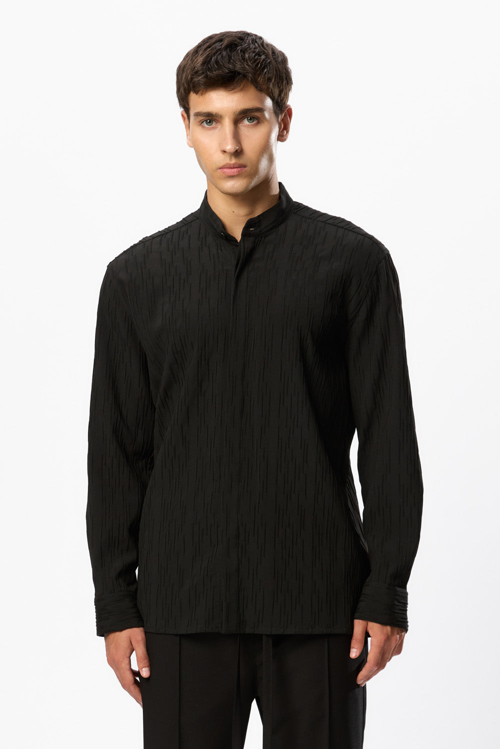 Thom Black Textured Shirt