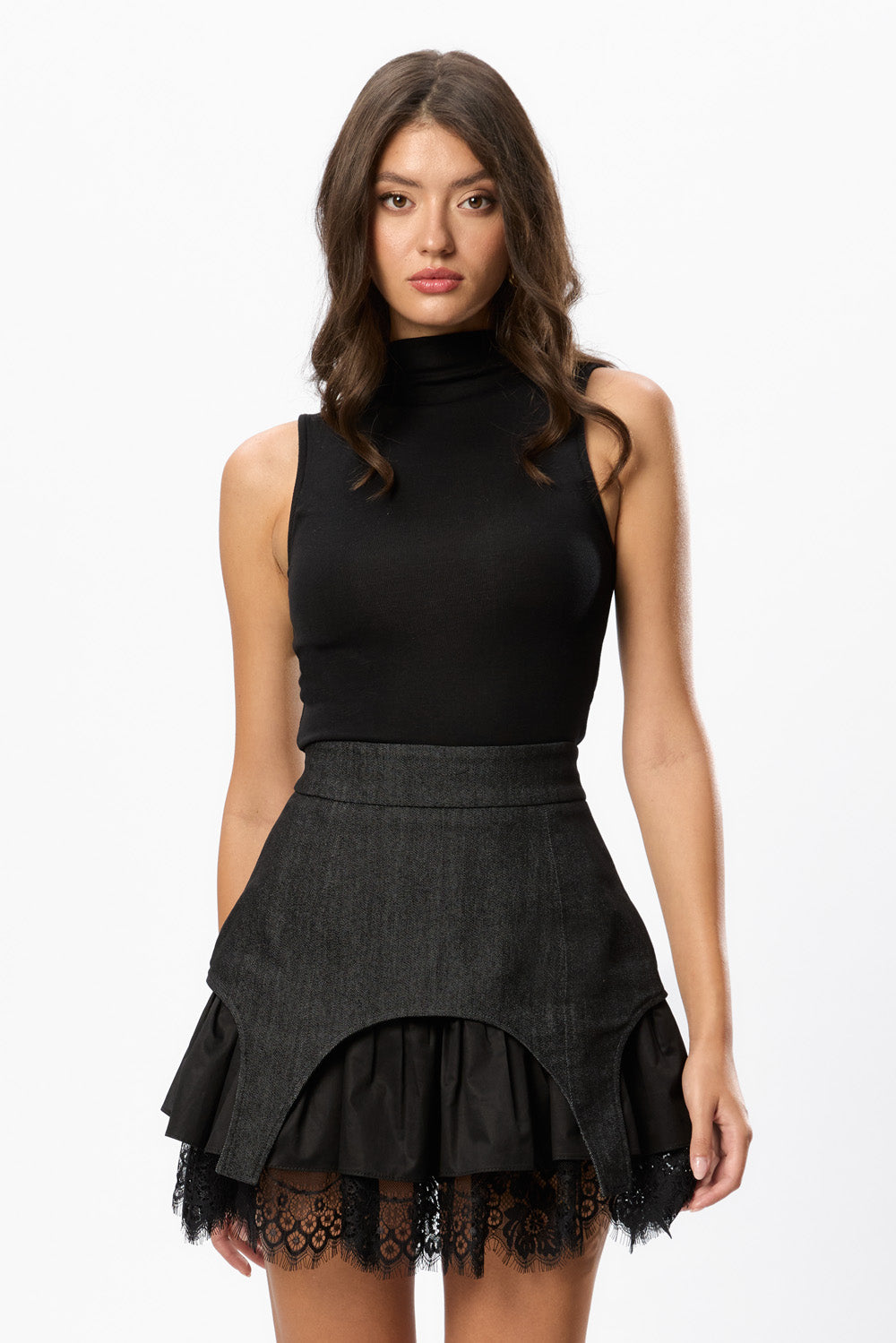 Black Swan Denim Skirt Dark blue