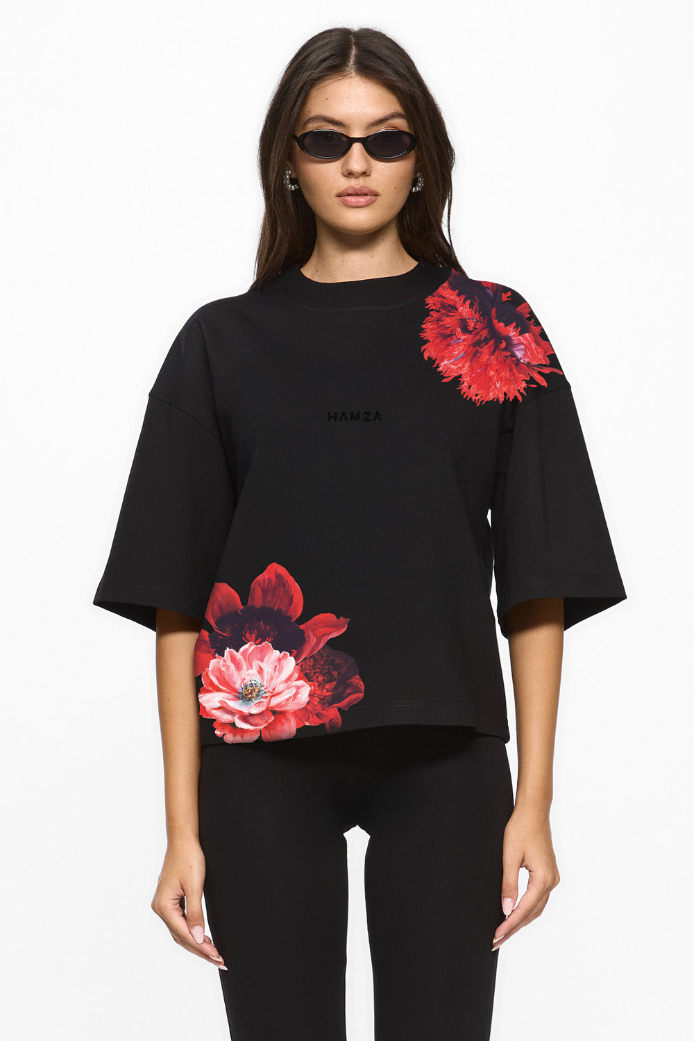 Blossom Black Printed T-shirt