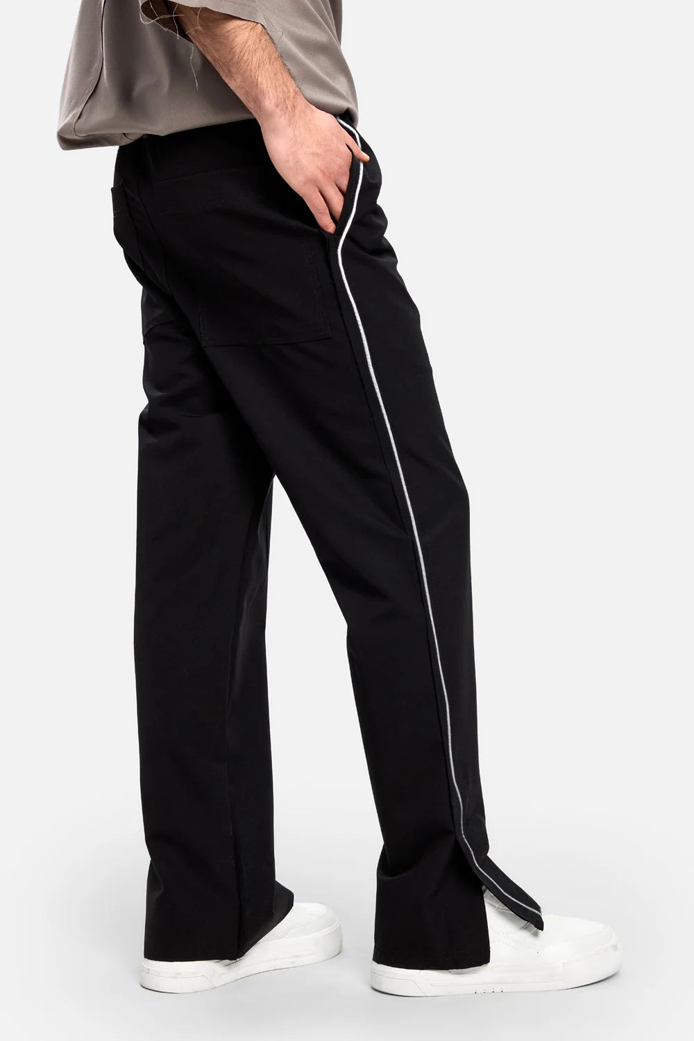 Pantaloni Rud | Bărbați | Negru | Stil Modern & Elegant | Confort & Funcționalitate | Atelier Hamza