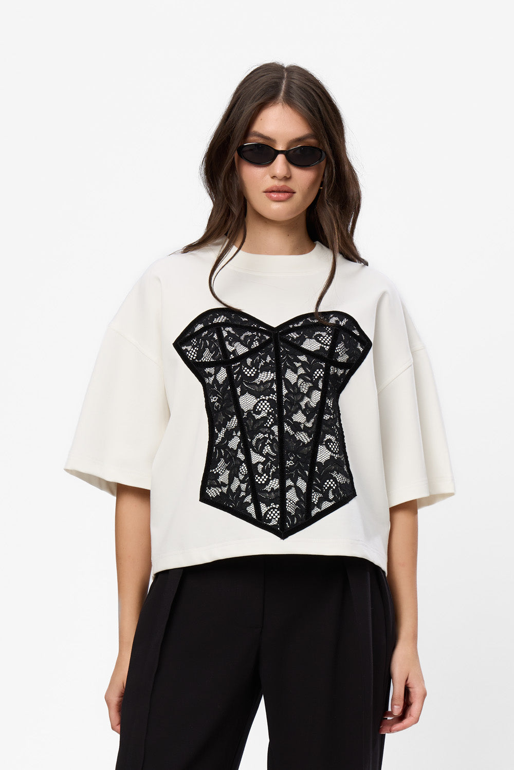 Charmante drukowana koszulka w kolorze Off-White W