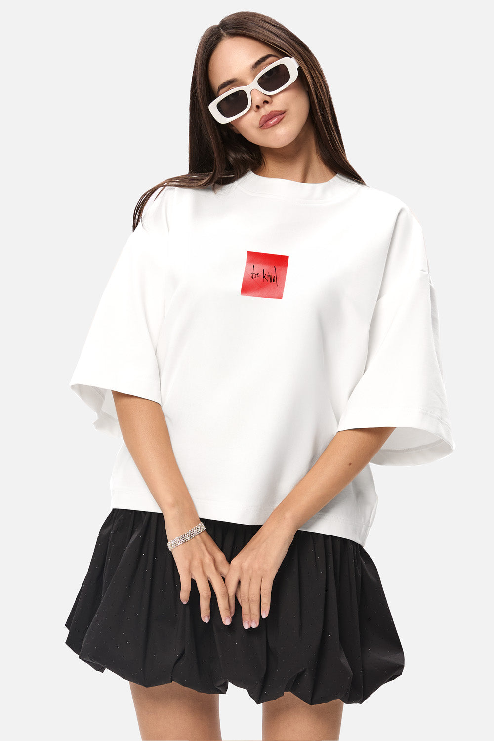 Tricou Off-White cu imprimeu Heart Post | Femei | Alb | Stil Modern & Elegant | Confort & Funcționalitate | Atelier Hamza