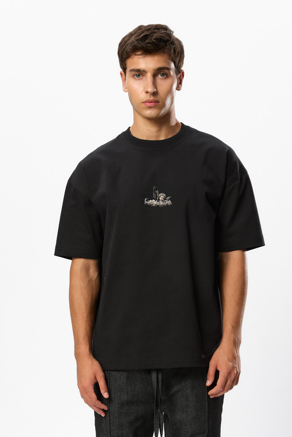 Angels Black printedT-shirt