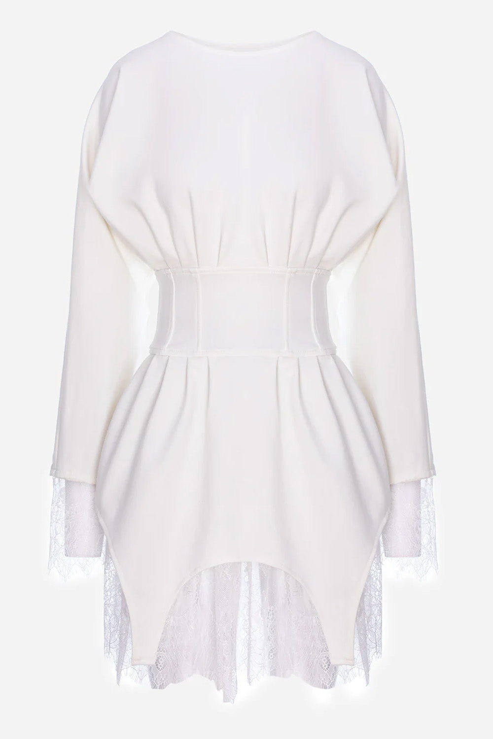 Kaya v2 off-white dress with lace and garter straps