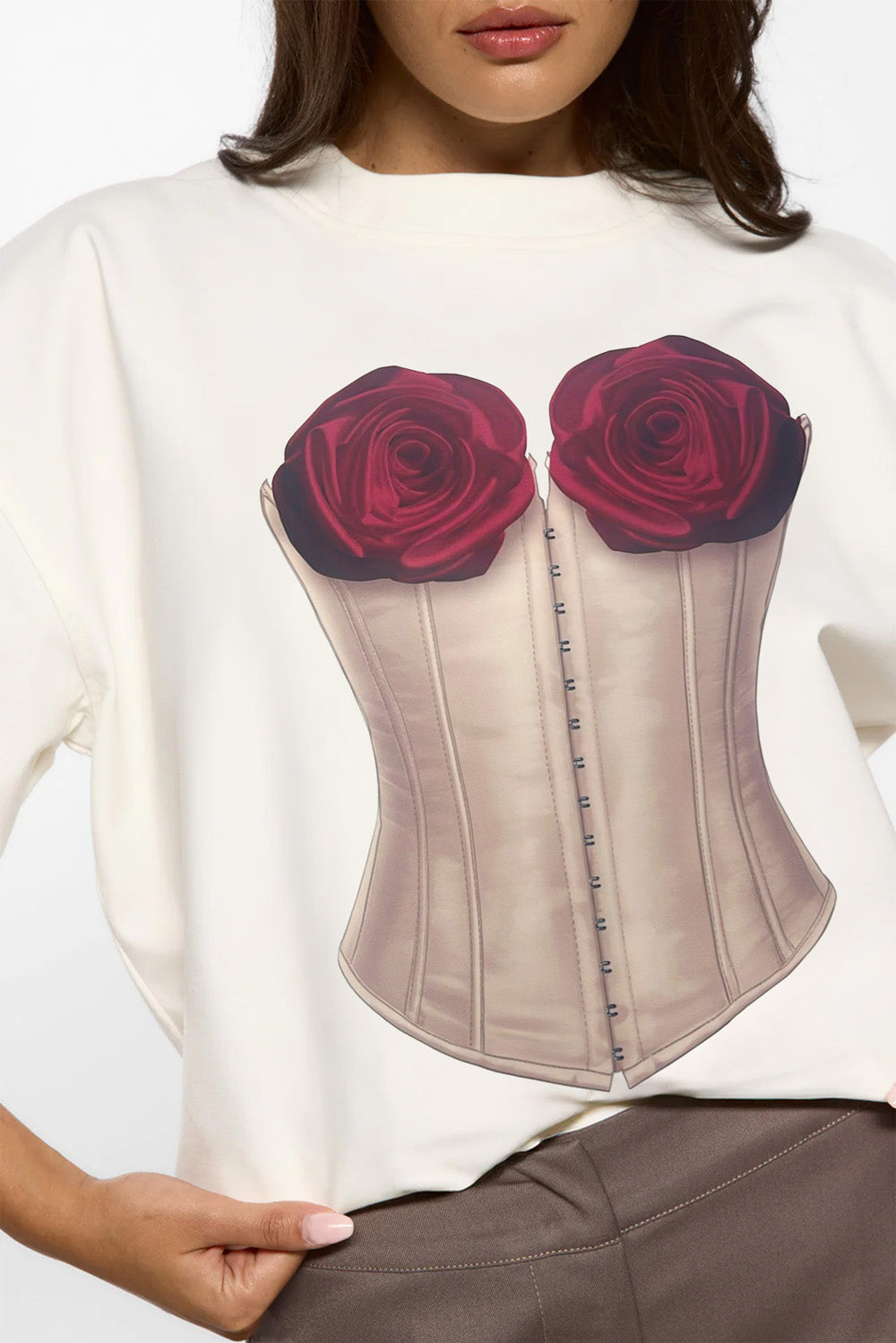 Charmante drukowana koszulka w kolorze Off-White W