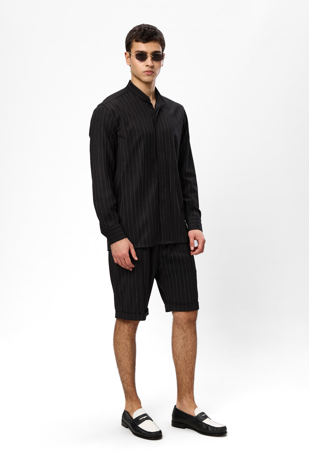 Thomas Black with stripes Cloth Shorts