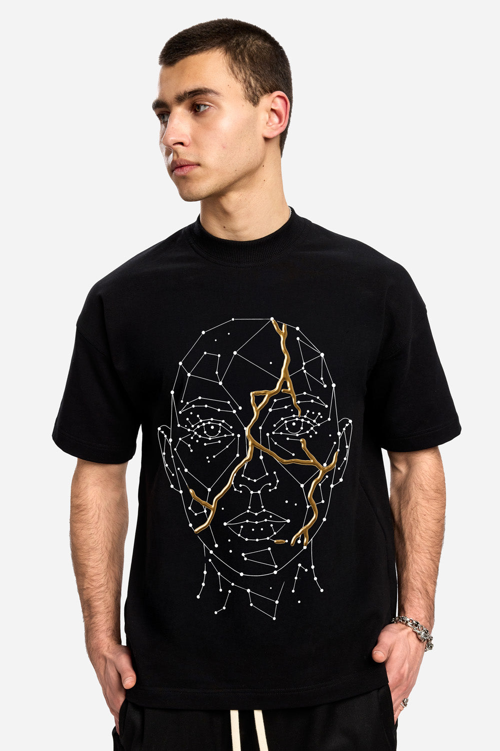 Tricou alb cu imprimeu Riyad