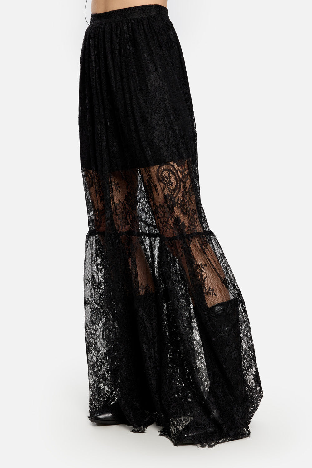 Snowflake black laces skirt - Main Image