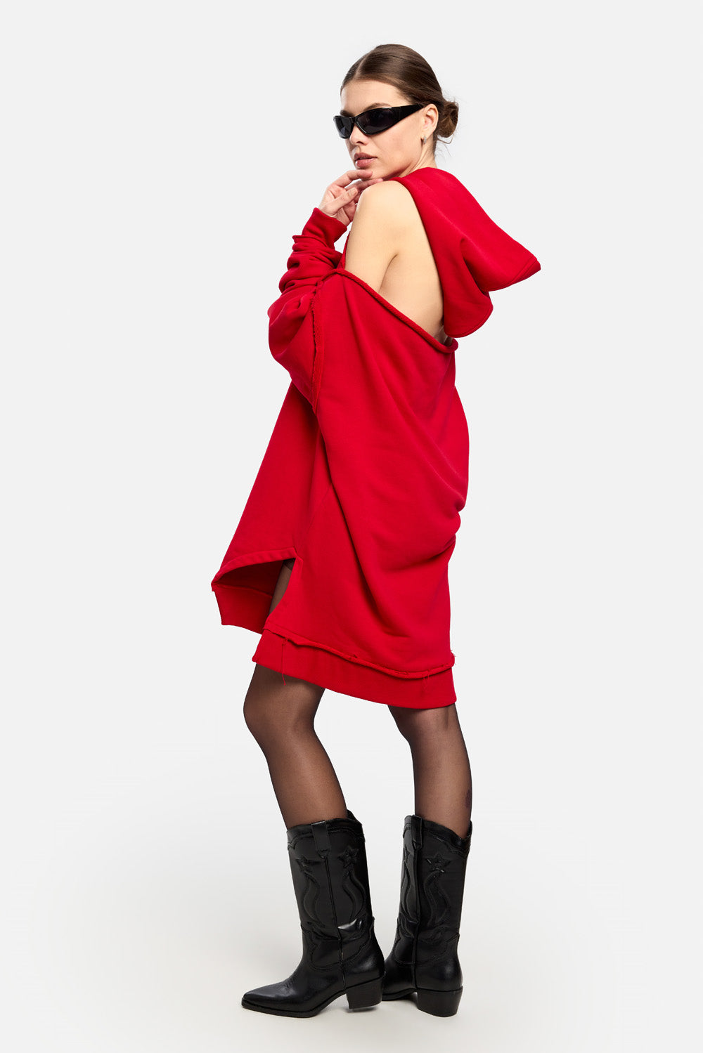 FRAGILE Red Hoodie- Dress II