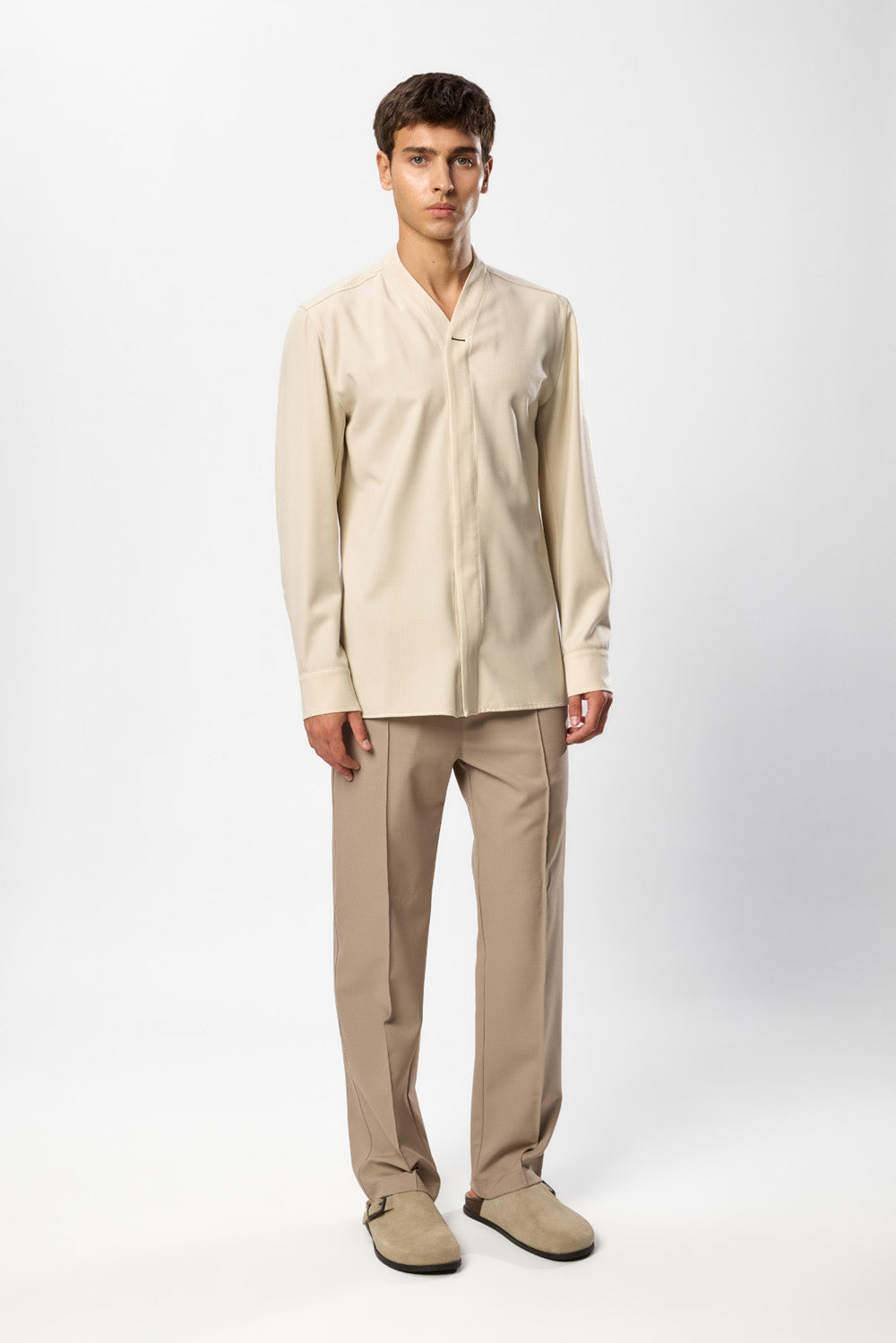 Noa Off White Wool Blend Shirt