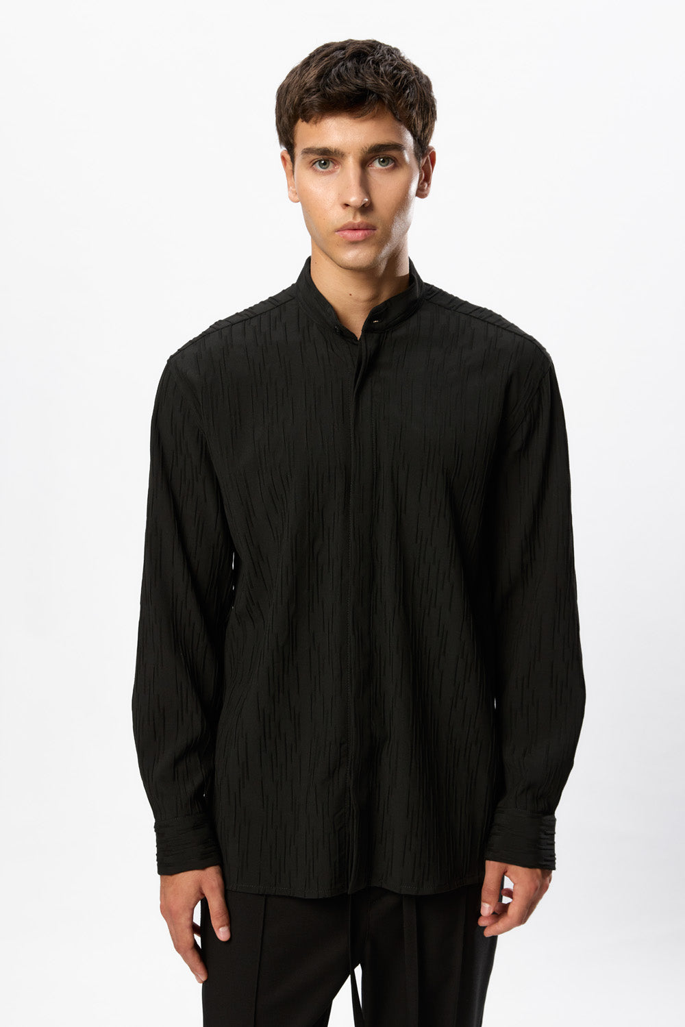 Thom Black Textured Shirt