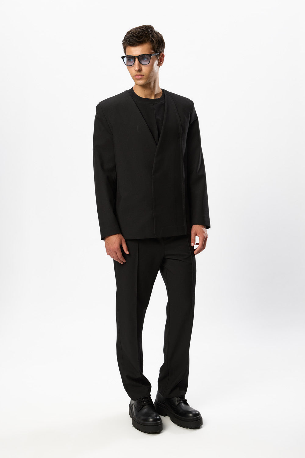 247 Black Wool Blend Blazer