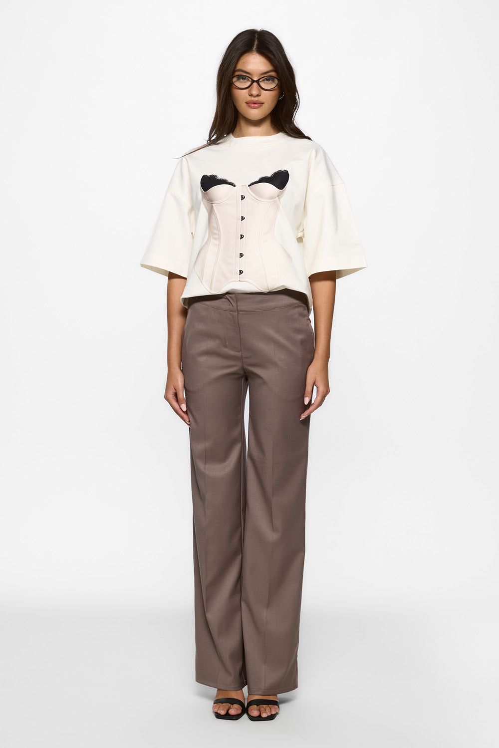 Charmante drukowana koszulka w kolorze Off-White W