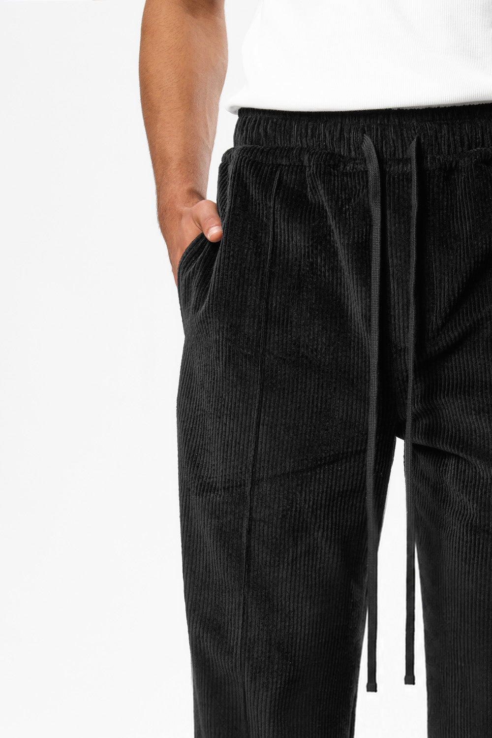 Five Black Corduray Pants