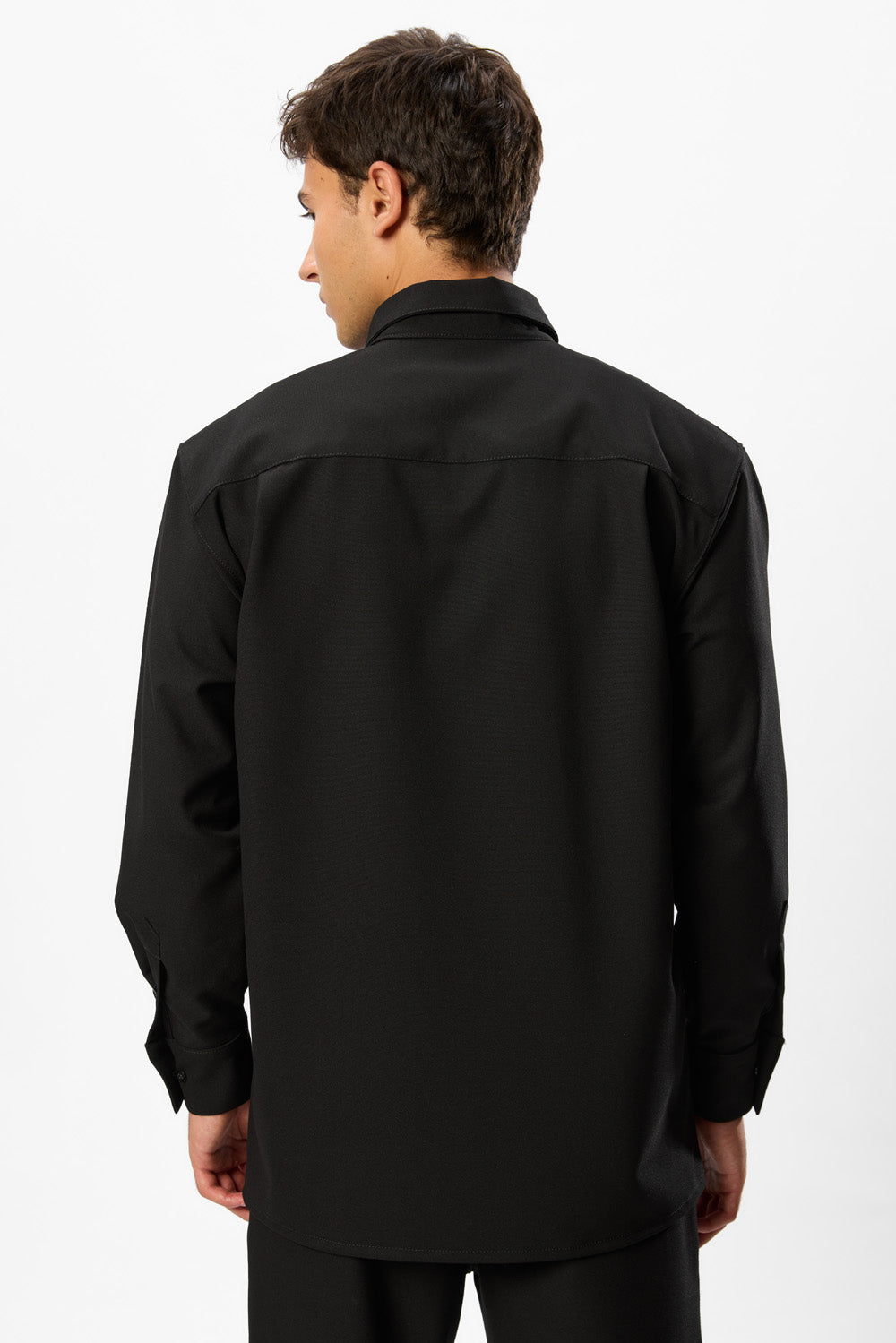 247 Black Wool Blend Shirt
