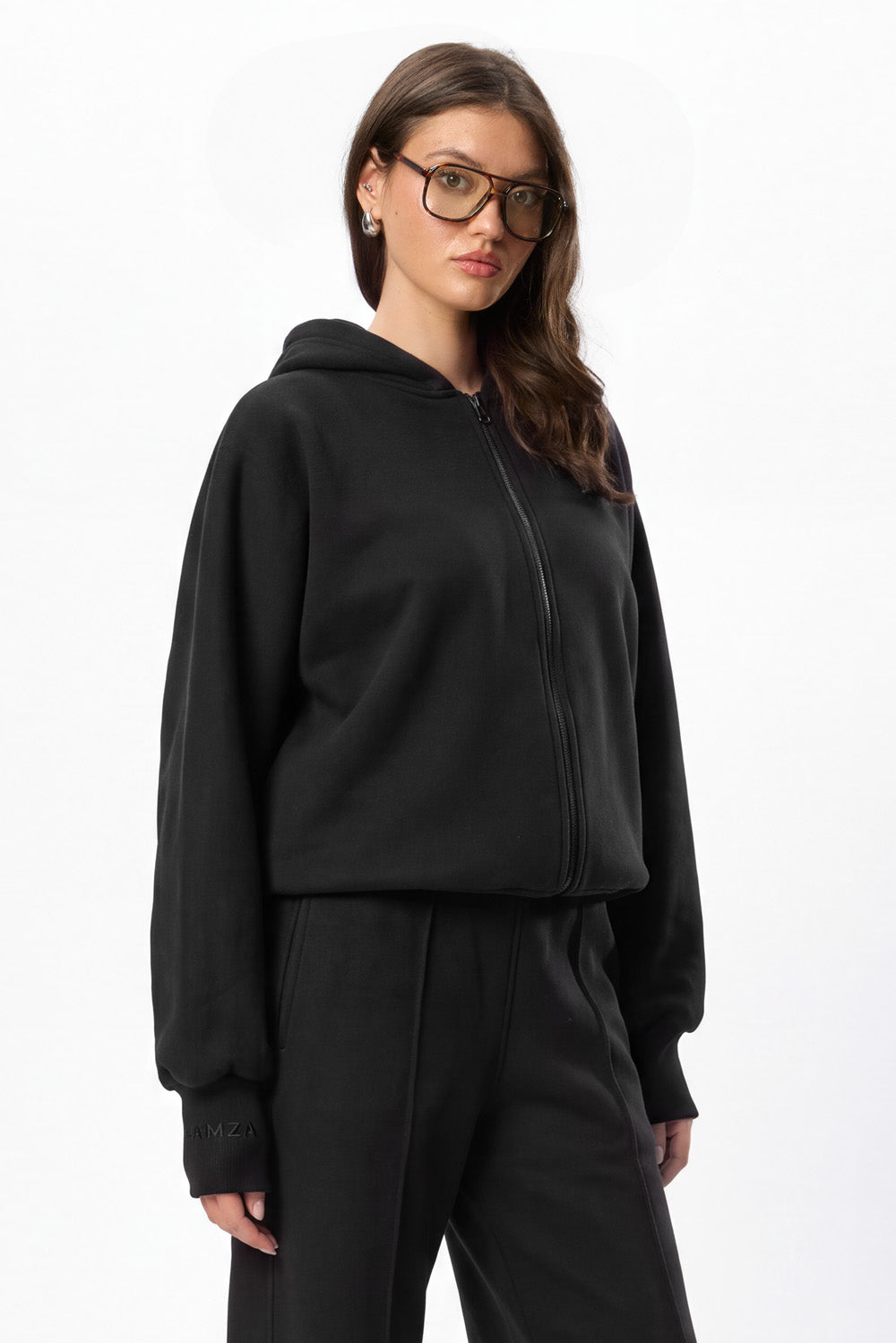 Hardy V2 Black Fleece Zip Hoodie