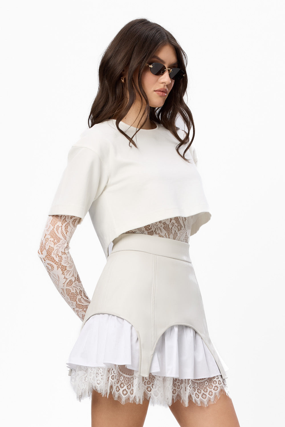 Spódnica Black Swan z paskami do pończoch