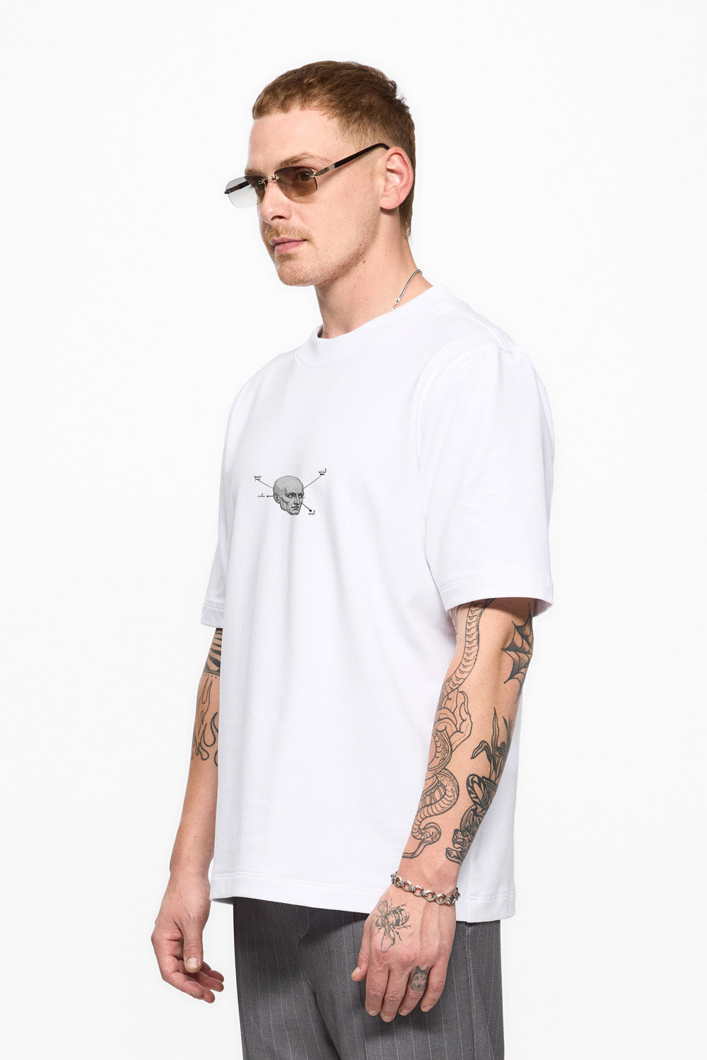 Tricou alb cu imprimeu Riyad