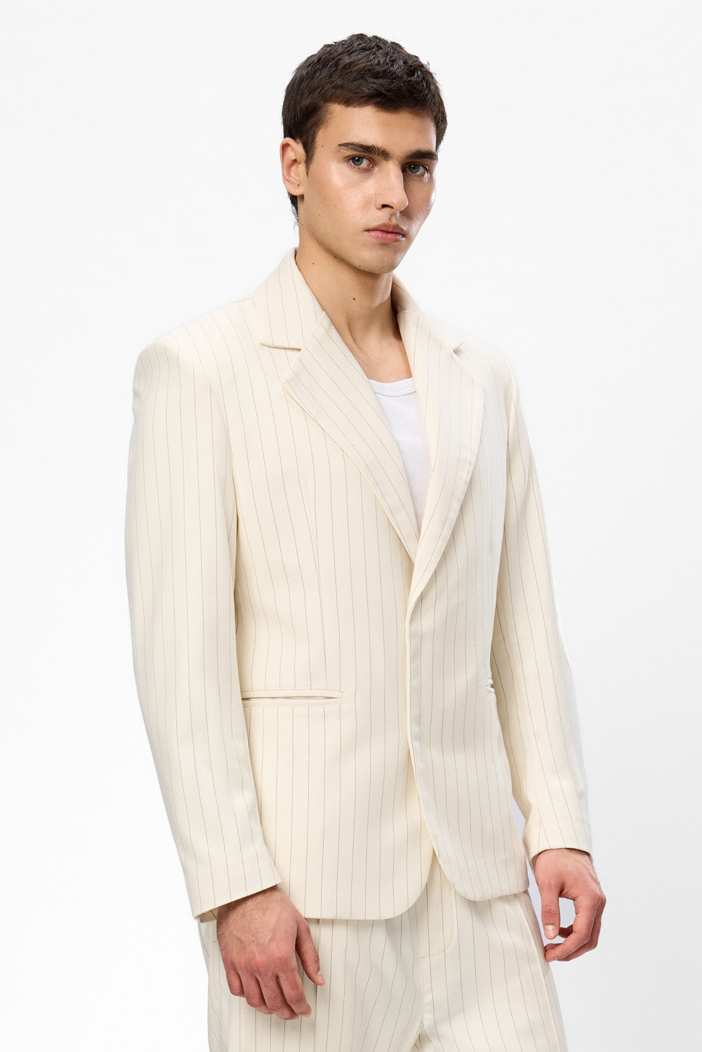 Thom V2 Vanilla with stripes Cloth Blazer